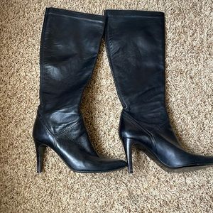 Cole Haan Tall Black Boot Heels